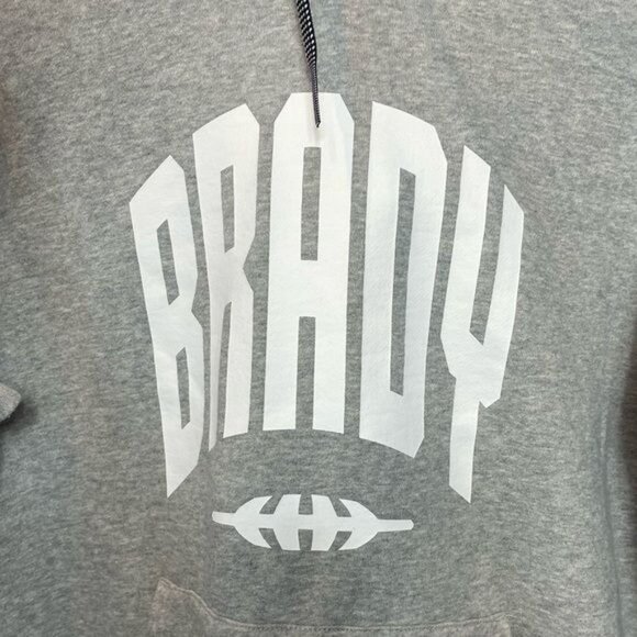 Brady Mens Gray Varsity Pullover Hoodie Cotton Comfortable Streetwear Sz Medium - Picture 4 of 10